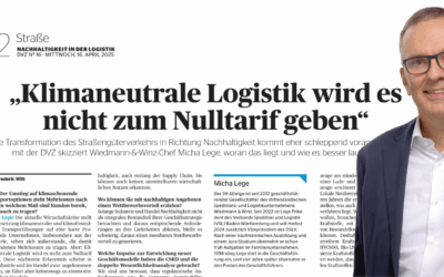 „Kli­ma­neu­tra­le Logis­tik wird es nicht zum Null­ta­rif geben“
