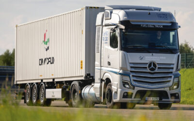 DVZ-Gespräch zur Antriebs­wen­de im Güter­ver­kehr: Pra­xis­test unse­res Gen­H2-Lkw im Fokus